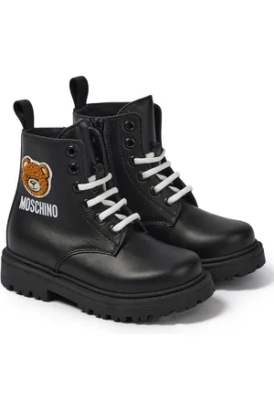 Moschino Botas de piel con cordones
