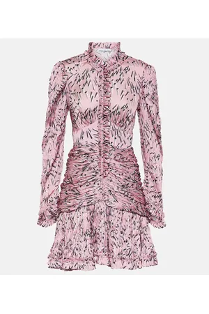 Paco rabanne Vestido corto fruncido estampado