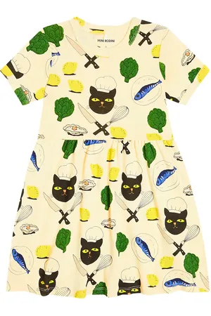 Mini Rodini Vestido de jersey de algodón estampado
