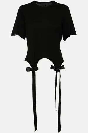 Simone Rocha Camiseta de algodón con lazo