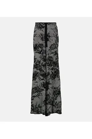 Alaïa Alaïa Falda larga de malla floral