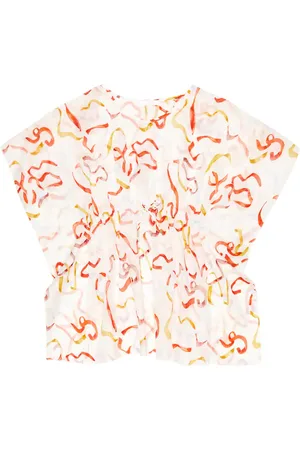 Chloé Chloé Kids Vestido de algodón con cordón ajustable