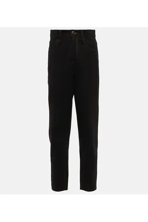 Brunello Cucinelli Pantalones rectos de tiro alto