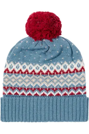 La Coqueta Gorro de lana con motivo Fair Isle