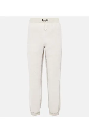 Brunello Cucinelli Pantalones de chándal de mezcla de lana