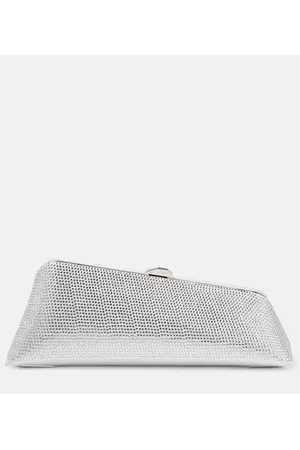The Attico Clutch Long Night de piel con cristales