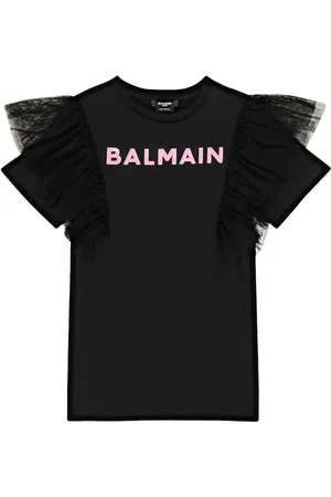 Balmain Vestido tipo camiseta de algodón