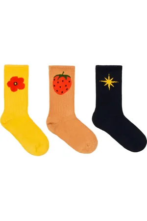 Mini Rodini Set de 3 pares de calcetines estampados
