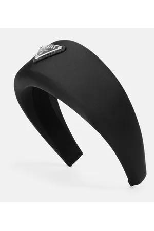 Prada Diadema de satén con logo