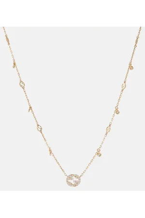 Gucci Collar Interlocking G de oro de 18 ct con diamantes