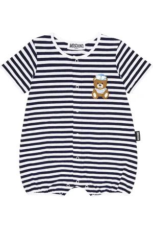 Moschino Bebé - mono de algodón a rayas
