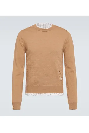 Maison Margiela Jersey de lana con detalles desgastados