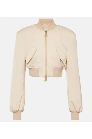 Khaite Bomber cropped Reggie de satén