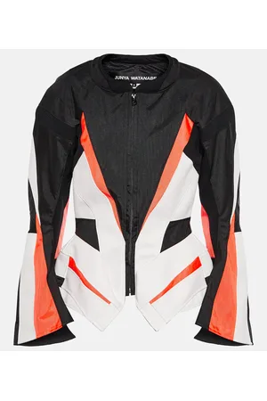JUNYA WATANABE Chaqueta Moto de nylon con paneles