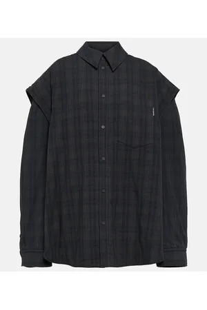 Balenciaga Camisa oversized de algodón a cuadros
