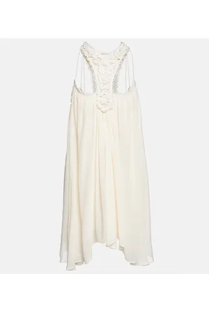 Isabel Marant Vestido corto Racky de croché y seda adornado