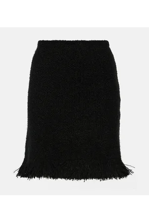 Chloé Chloé Minifalda de mezcla de lana con flecos