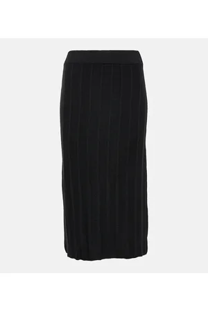 Max Mara Falda midi Melk de lana virgen