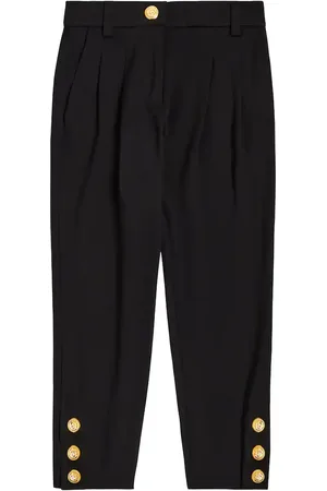 Balmain Pantalones plisados adornados