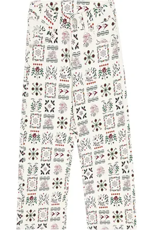 Kenzo Pantalones estampados de algodón