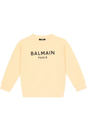 Balmain Sudadera en jersey de algodón con logo