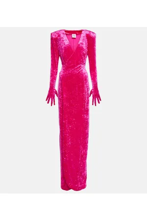 Vetements Vestido Diva de terciopelo con guantes