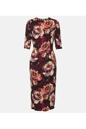 Dolce & Gabbana Vestido midi de cady floral