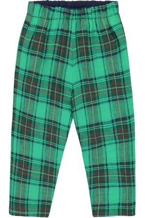 BONPOINT Bebé - pantalones Dandy de lino a cuadros