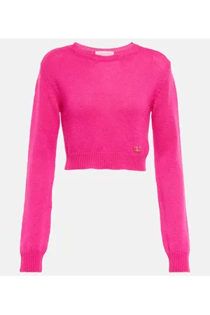 VALENTINO Jersey VLogo de cachemir cropped