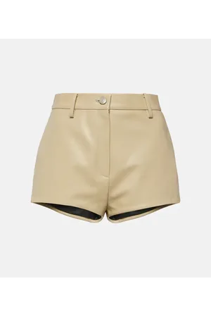 MAGDA BUTRYM Shorts de piel de tiro alto