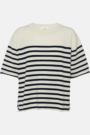 Lisa Yang Camiseta Cila de cachemir a rayas
