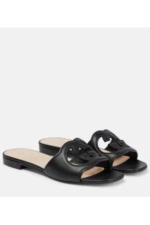 Gucci Sandalias de piel con GG