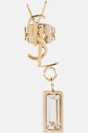 Saint Laurent Pendiente individual Cassandre con cristales