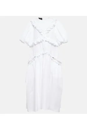 Simone Rocha Vestido midi de algodón