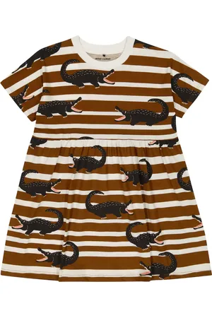 Mini Rodini Vestido en punto de algodón estampado