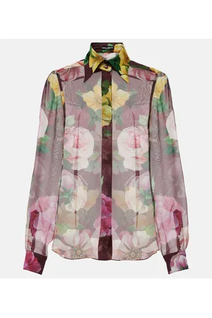 Dolce & Gabbana Blusa de chifón de seda estampada