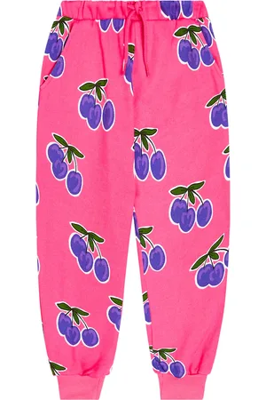 Mini Rodini Pantalones deportivos Plum de algodón