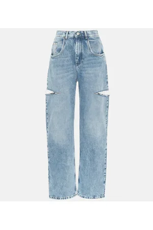 Maison Margiela Jeans anchos con aberturas de tiro alto