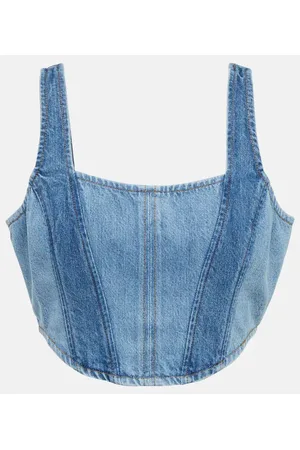 Frame Top corsé en denim