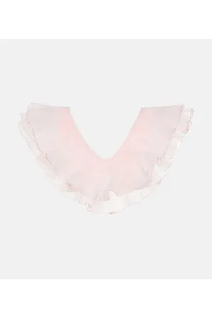 Giambattista Valli Top de bikini con ribetes de organza