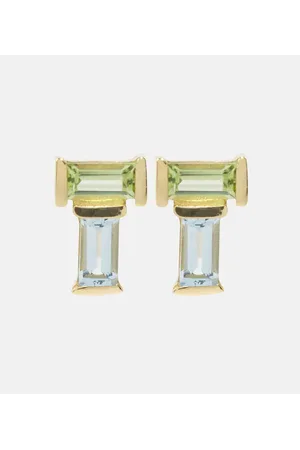Aliita Pendientes Tu y Yo de oro de 9 ct con piedras