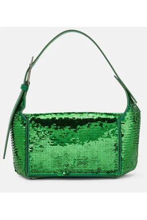 The Attico Bolso 7/7 de piel con lentejuelas
