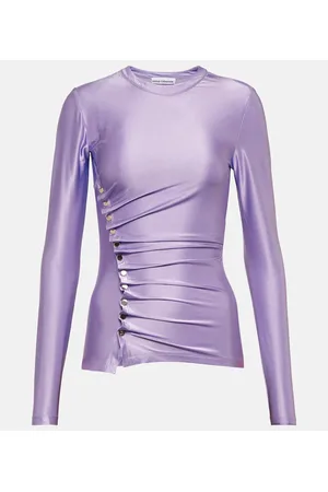 Paco rabanne Top fruncido de satén