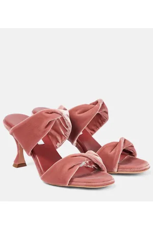 Aquazzura Mules Twist 95 de terciopelo