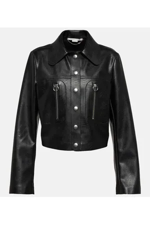 Stella McCartney Chaqueta camisera de piel sintética