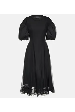 Simone Rocha Vestido midi de algodón
