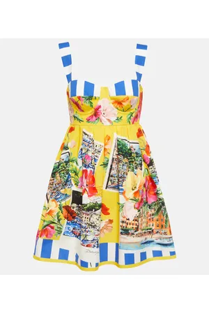 Dolce & Gabbana Portofino vestido corto de algodón estampado