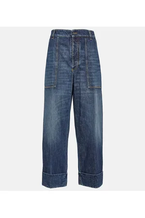 Bottega Veneta Jeans anchos de tiro alto