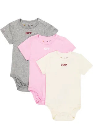 OFF-WHITE Bebé - set de 3 bodies de algodón