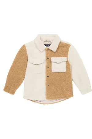 Il gufo Chaqueta efecto teddy con colorblock